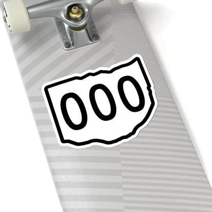 Ohio 3d sticker template (Ohio) (Road Sign) STICKER Vinyl Kiss-Cut Decal - The Sticker Space