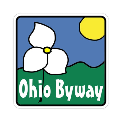 Ohio Byway sign (Ohio) (Road Sign) STICKER Vinyl Kiss-Cut Decal 4 Inch White - The Sticker Space