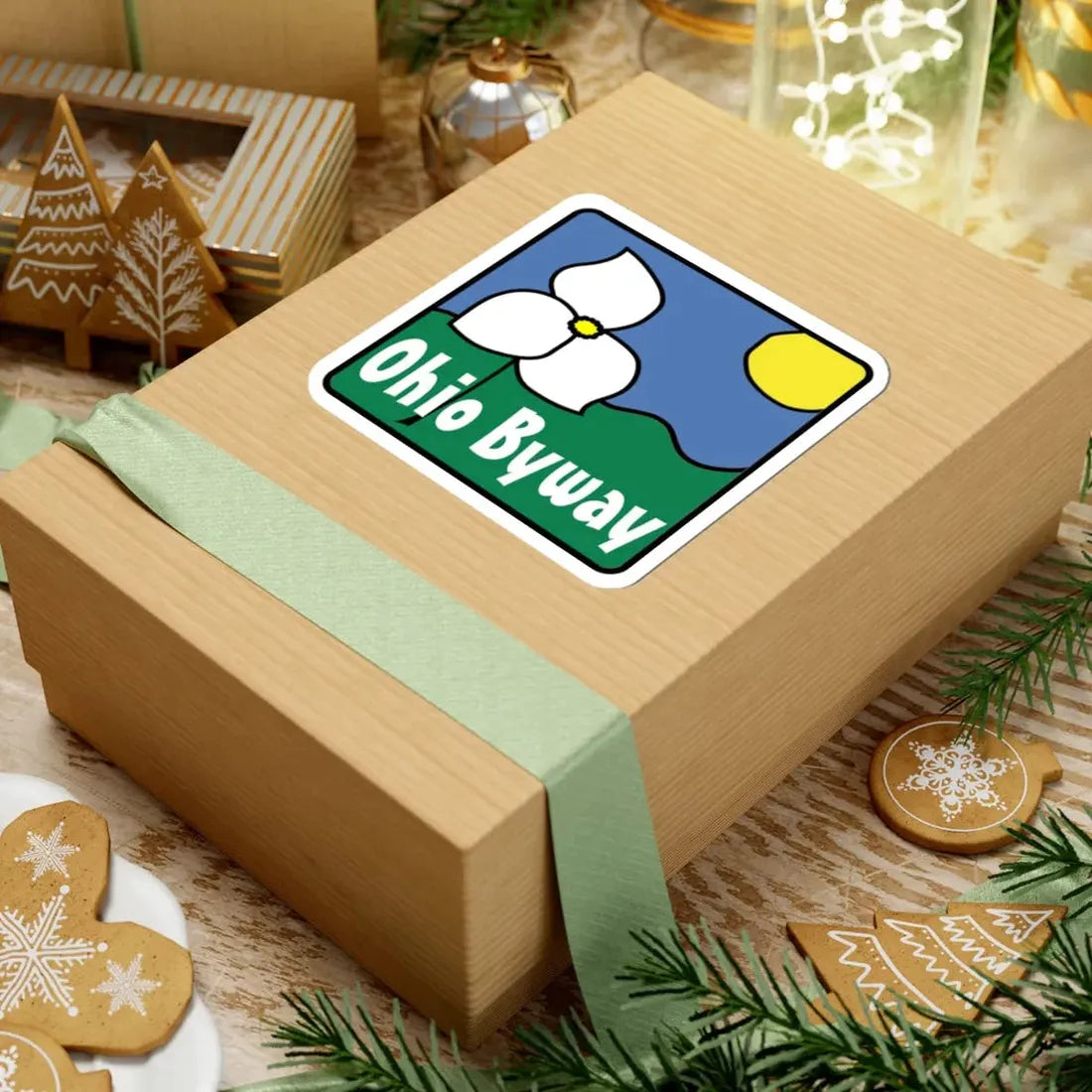 Ohio Byway sign (Ohio) (Road Sign) STICKER Vinyl Kiss-Cut Decal - The Sticker Space
