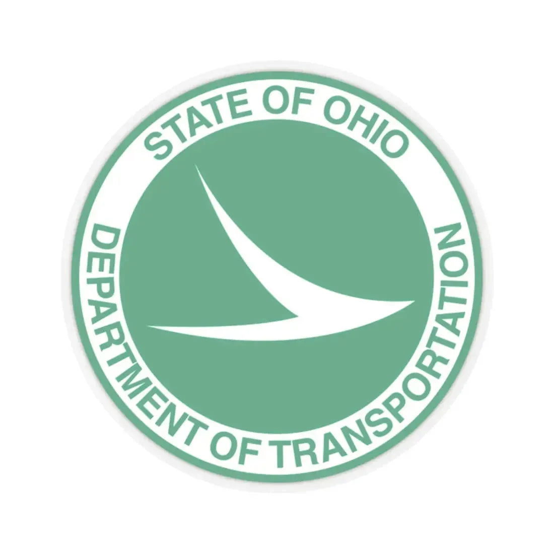 Ohio Department of Transportation - STICKER Vinyl Kiss-Cut Decal 2 Inch Transparent - The Sticker Space