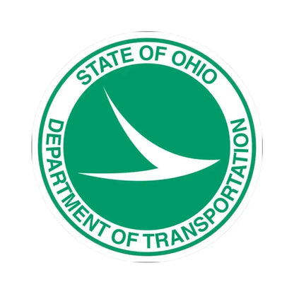 Ohio Department of Transportation - STICKER Vinyl Kiss-Cut Decal 2 Inch White - The Sticker Space