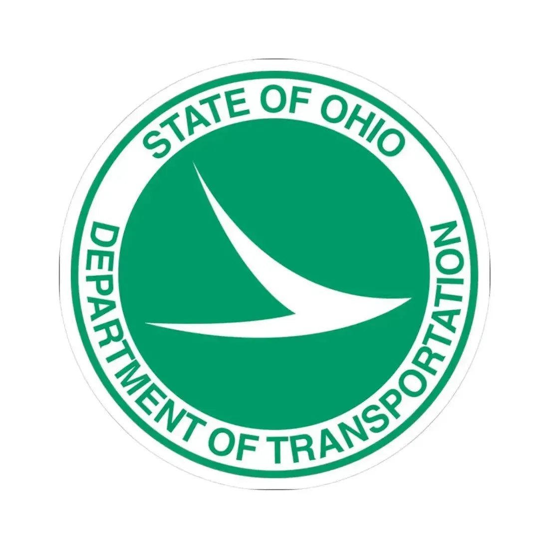 Ohio Department of Transportation - STICKER Vinyl Kiss-Cut Decal 3 Inch White - The Sticker Space