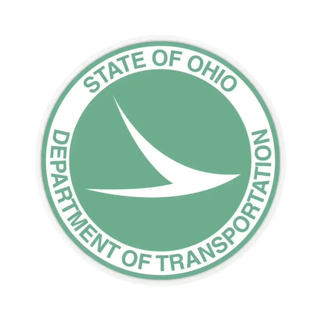 Ohio Department of Transportation - STICKER Vinyl Kiss-Cut Decal 4 Inch Transparent - The Sticker Space