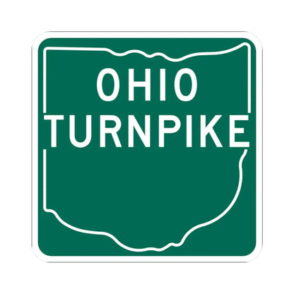 Ohio Turnpike 1960 (Ohio) (Road Sign) STICKER Vinyl Kiss-Cut Decal 2 Inch White - The Sticker Space