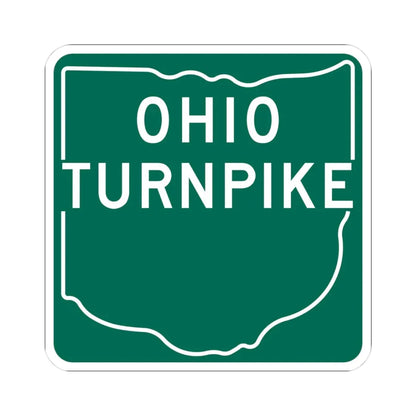 Ohio Turnpike 1960 (Ohio) (Road Sign) STICKER Vinyl Kiss-Cut Decal 3 Inch White - The Sticker Space