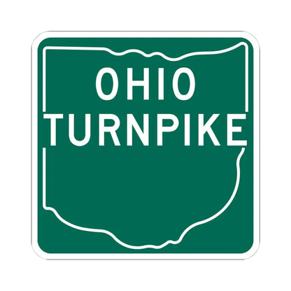 Ohio Turnpike 1960 (Ohio) (Road Sign) STICKER Vinyl Kiss-Cut Decal 4 Inch White - The Sticker Space