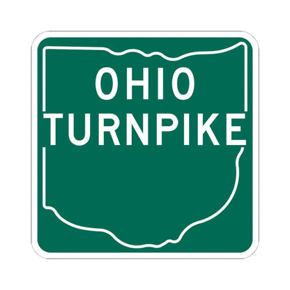 Ohio Turnpike 1960 (Ohio) (Road Sign) STICKER Vinyl Kiss-Cut Decal 6 Inch White - The Sticker Space