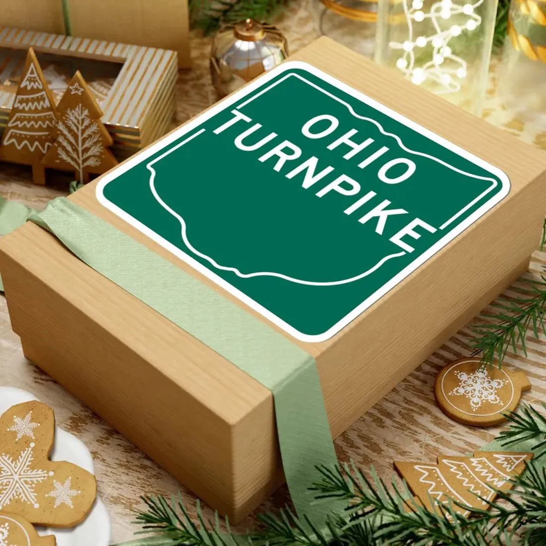 Ohio Turnpike 1960 (Ohio) (Road Sign) STICKER Vinyl Kiss-Cut Decal - The Sticker Space