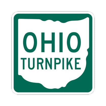 OhioTurnpike (Ohio) (Road Sign) STICKER Vinyl Kiss-Cut Decal 4 Inch White - The Sticker Space