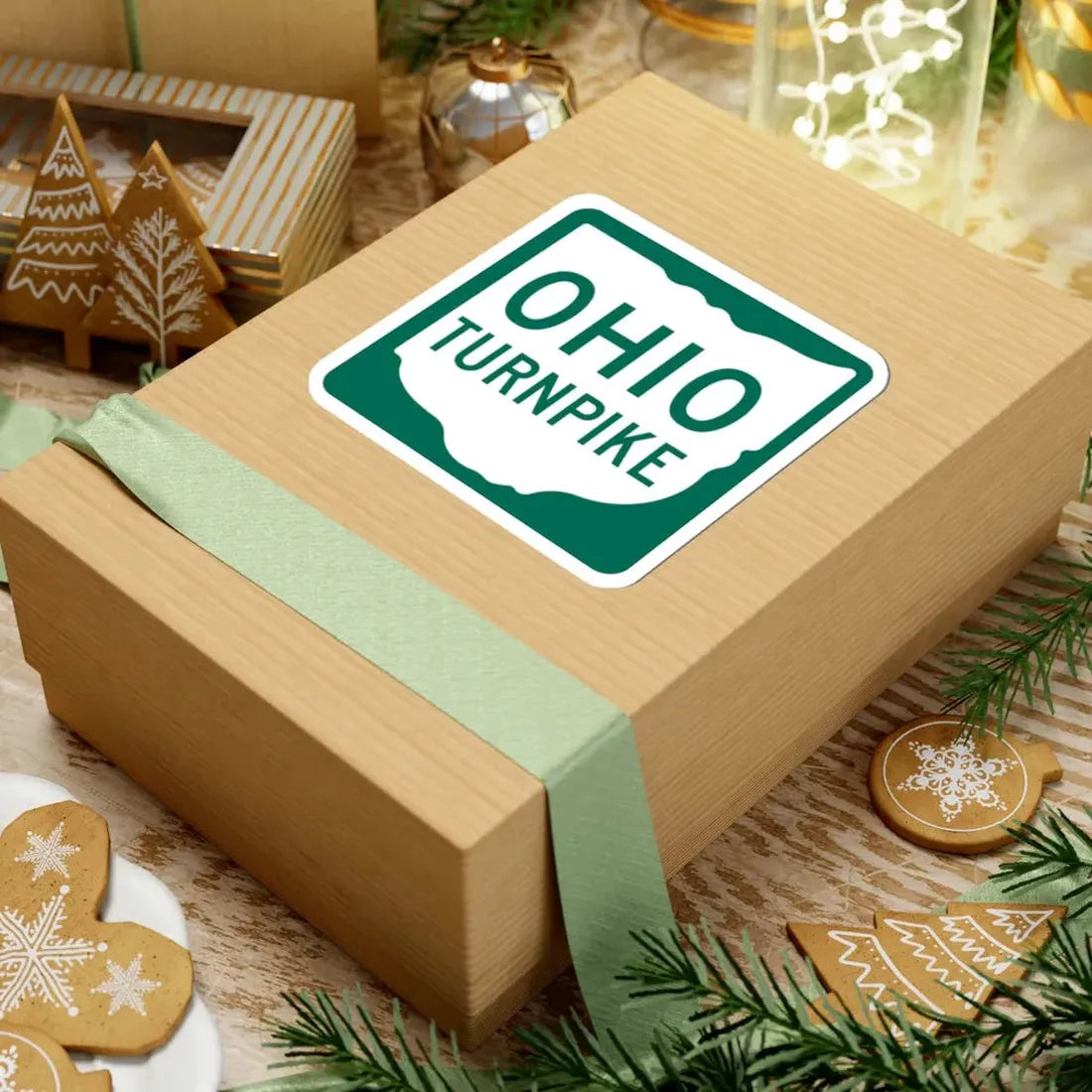 OhioTurnpike (Ohio) (Road Sign) STICKER Vinyl Kiss-Cut Decal - The Sticker Space