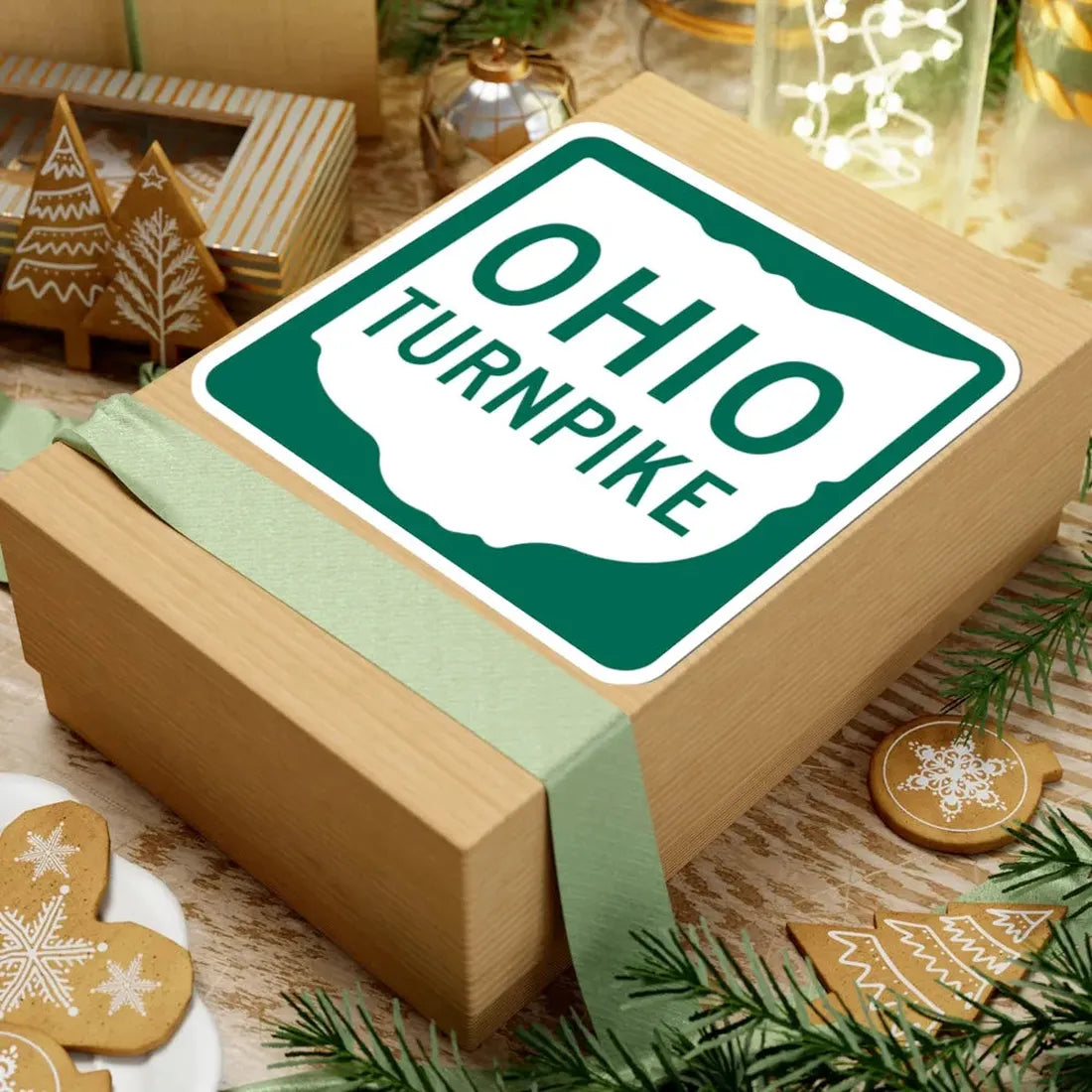 OhioTurnpike (Ohio) (Road Sign) STICKER Vinyl Kiss-Cut Decal - The Sticker Space