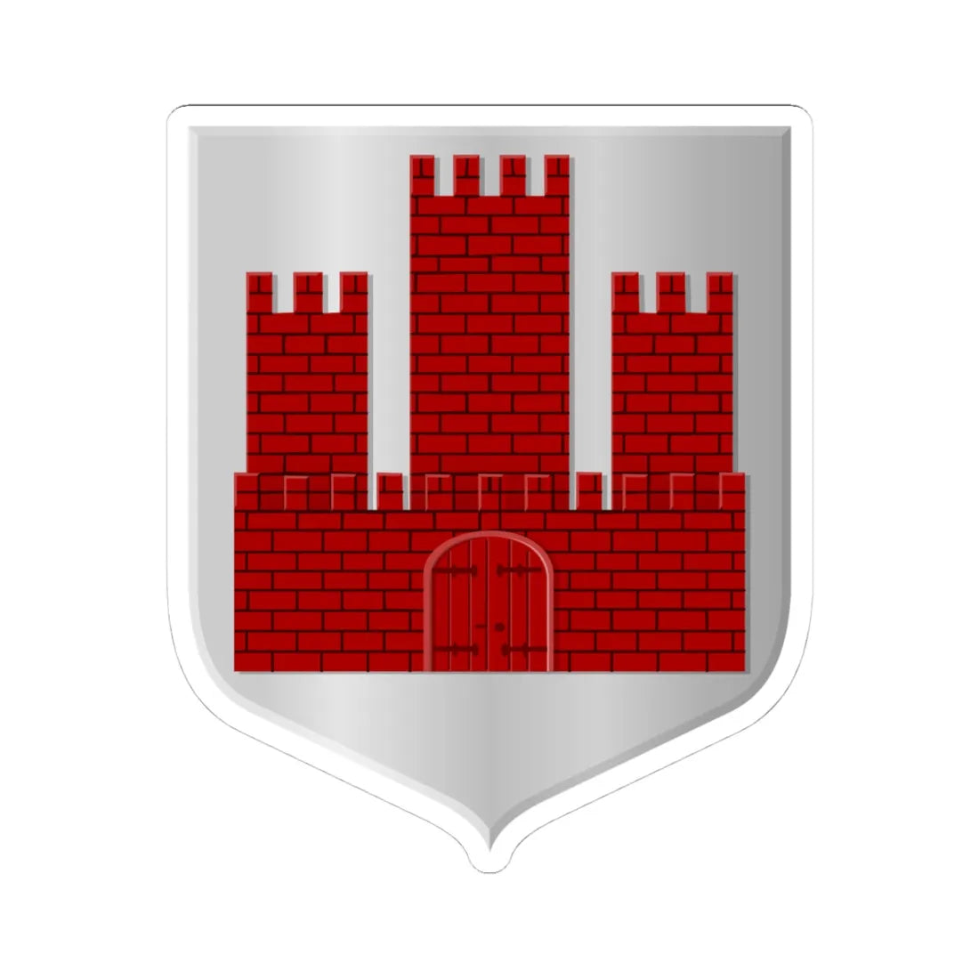 Oisterwijk wapen HRvA (Netherlands) (Coat of Arms) STICKER Vinyl Kiss-Cut Decal 4 Inch White - The Sticker Space