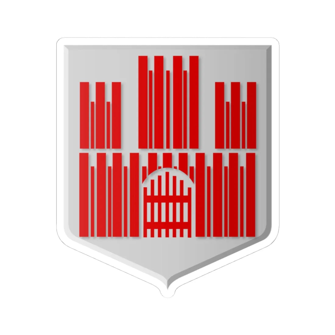 Oisterwijk wapen (Netherlands) (Coat of Arms) STICKER Vinyl Kiss-Cut Decal 4 Inch White - The Sticker Space