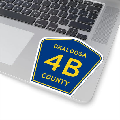 Okaloosa County 4B (Florida) (Road Sign) STICKER Vinyl Kiss-Cut Decal - The Sticker Space