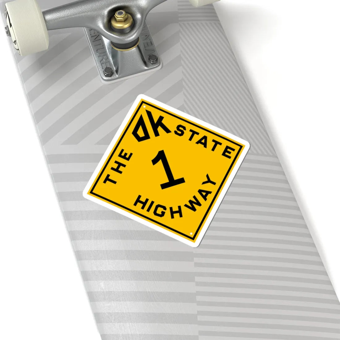 Oklahoma 1 1924 (Oklahoma) (Road Sign) STICKER Vinyl Kiss-Cut Decal - The Sticker Space