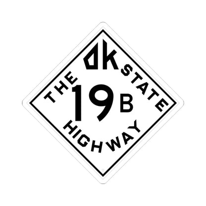 Oklahoma 19B 1948 (Oklahoma) (Road Sign) STICKER Vinyl Kiss-Cut Decal 3 Inch White - The Sticker Space