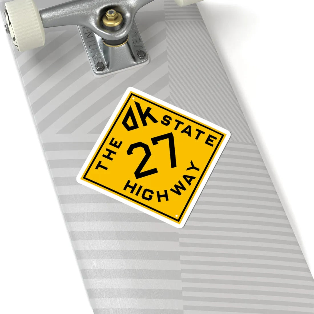 Oklahoma 27 1924 (Oklahoma) (Road Sign) STICKER Vinyl Kiss-Cut Decal - The Sticker Space