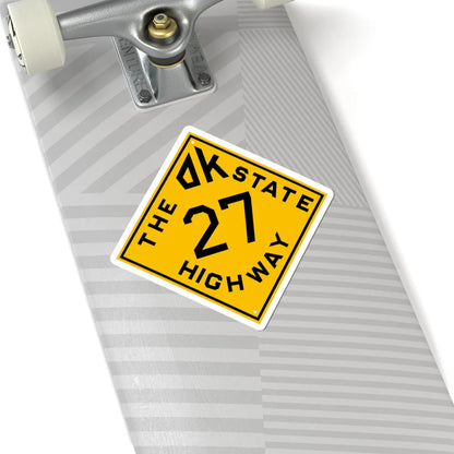 Oklahoma 27 1924 (Oklahoma) (Road Sign) STICKER Vinyl Kiss-Cut Decal - The Sticker Space