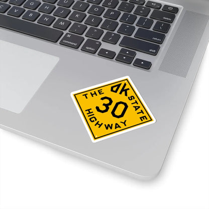 Oklahoma 30 1924 (Oklahoma) (Road Sign) STICKER Vinyl Kiss-Cut Decal - The Sticker Space