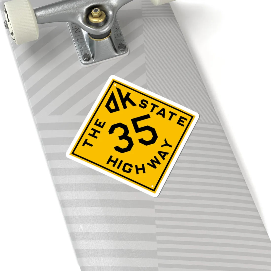 Oklahoma 35 1924 (Oklahoma) (Road Sign) STICKER Vinyl Kiss-Cut Decal - The Sticker Space