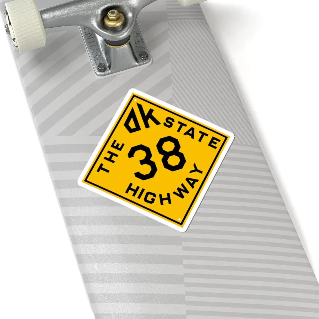 Oklahoma 38 1924 (Oklahoma) (Road Sign) STICKER Vinyl Kiss-Cut Decal - The Sticker Space