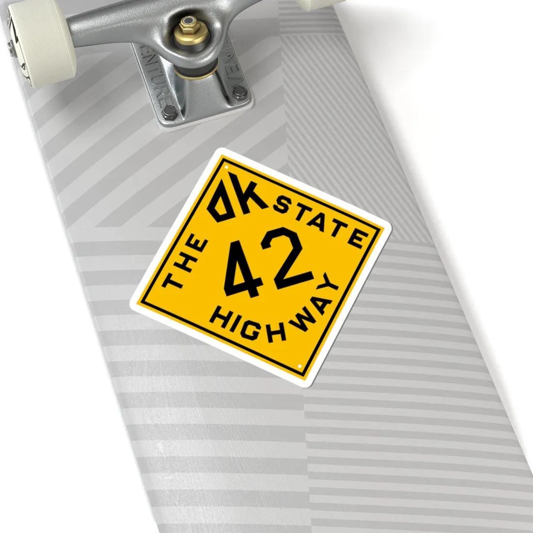 Oklahoma 42 1924 (Oklahoma) (Road Sign) STICKER Vinyl Kiss-Cut Decal - The Sticker Space