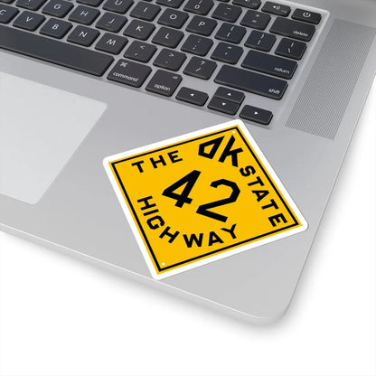 Oklahoma 42 1924 (Oklahoma) (Road Sign) STICKER Vinyl Kiss-Cut Decal - The Sticker Space