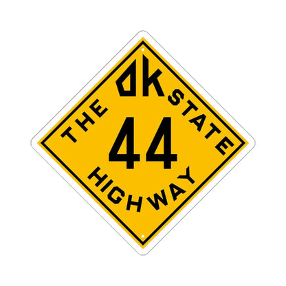 Oklahoma 44 1924 (Oklahoma) (Road Sign) STICKER Vinyl Kiss-Cut Decal 6 Inch White - The Sticker Space
