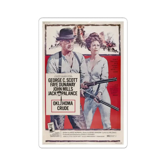 Oklahoma Crude 1973 Movie Poster - STICKER Vinyl Kiss-Cut Decal 2 Inch White - The Sticker Space