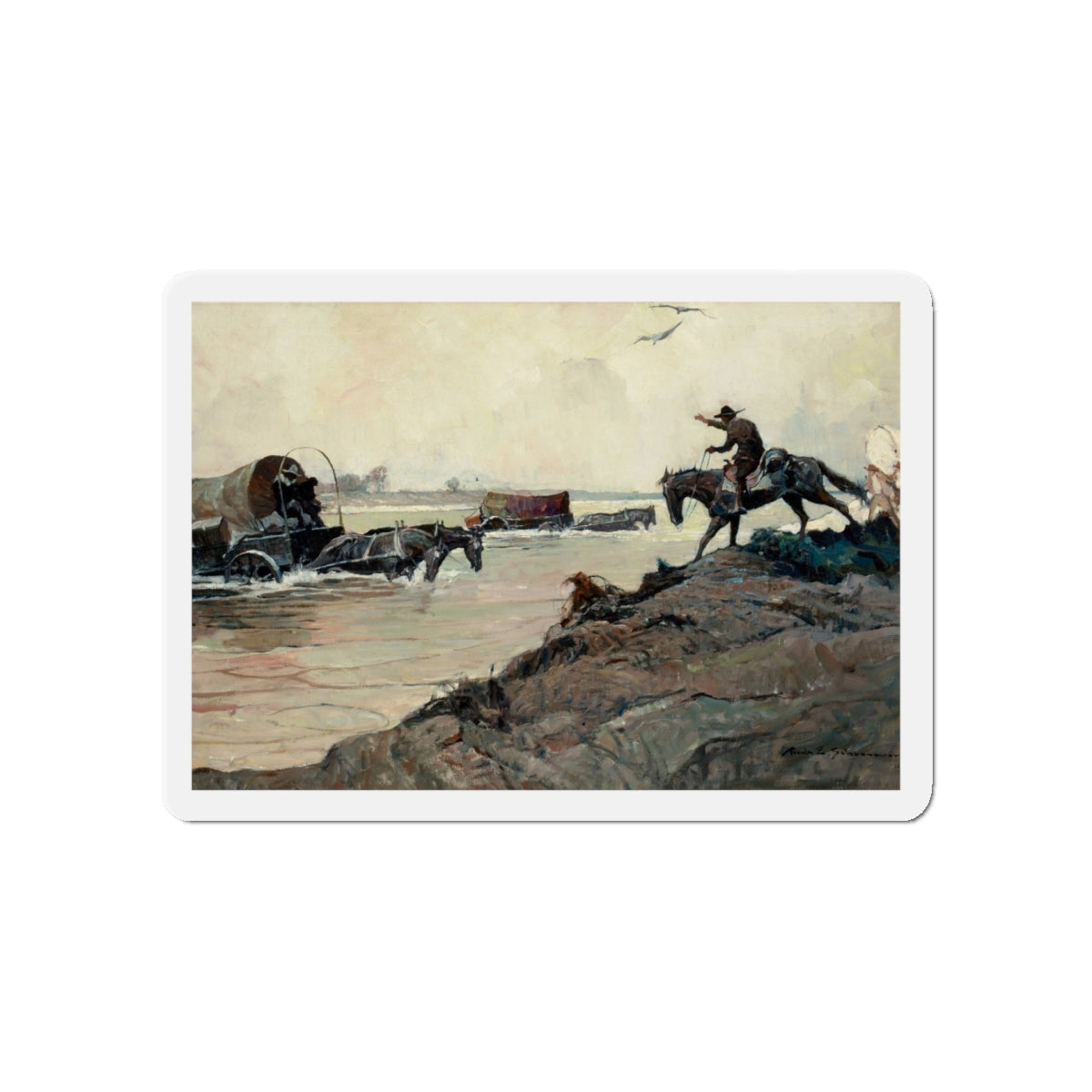 Oklahoma, Illustration for Country Gentleman Magazine, 1926 (Magazine Illustration) Refrigerator Magnet-5" x 5"-The Sticker Space