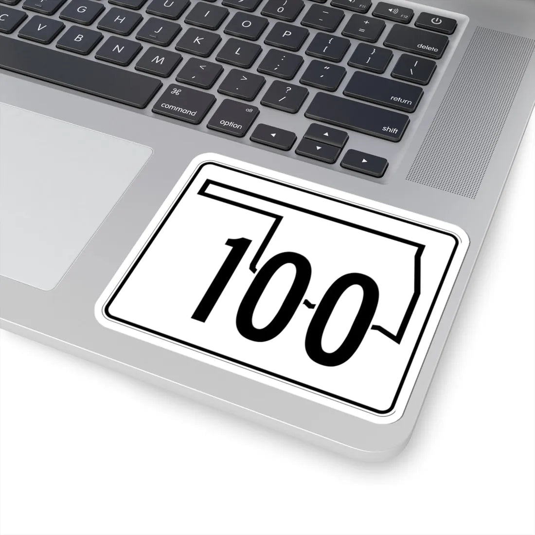 Oklahoma State Highway 100 (Oklahoma) (Road Sign) STICKER Vinyl Kiss-Cut Decal - The Sticker Space