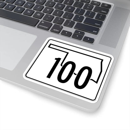 Oklahoma State Highway 100 (Oklahoma) (Road Sign) STICKER Vinyl Kiss-Cut Decal - The Sticker Space