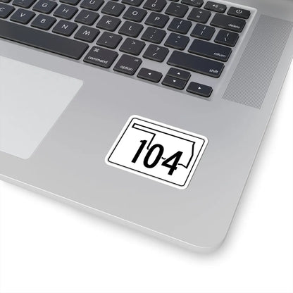 Oklahoma State Highway 104 (Oklahoma) (Road Sign) STICKER Vinyl Kiss-Cut Decal - The Sticker Space