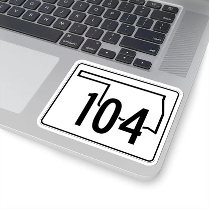 Oklahoma State Highway 104 (Oklahoma) (Road Sign) STICKER Vinyl Kiss-Cut Decal - The Sticker Space