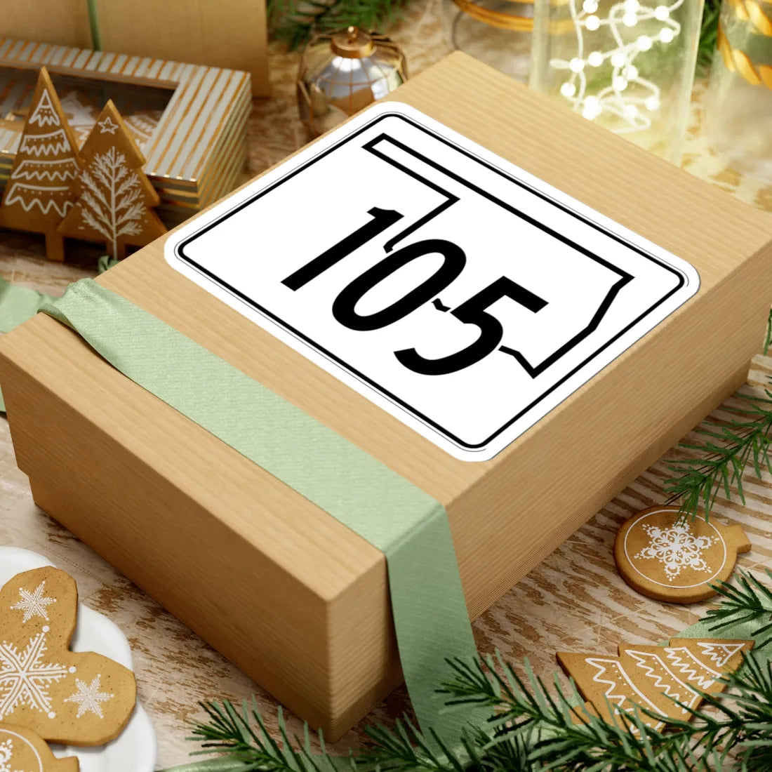 Oklahoma State Highway 105 (Oklahoma) (Road Sign) STICKER Vinyl Kiss-Cut Decal - The Sticker Space