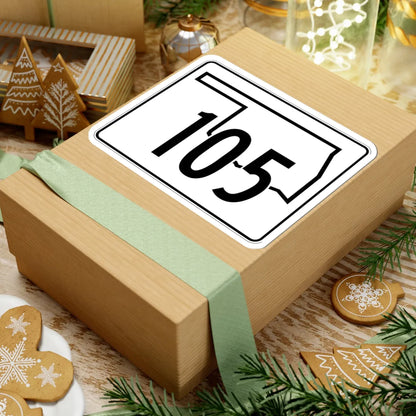 Oklahoma State Highway 105 (Oklahoma) (Road Sign) STICKER Vinyl Kiss-Cut Decal - The Sticker Space