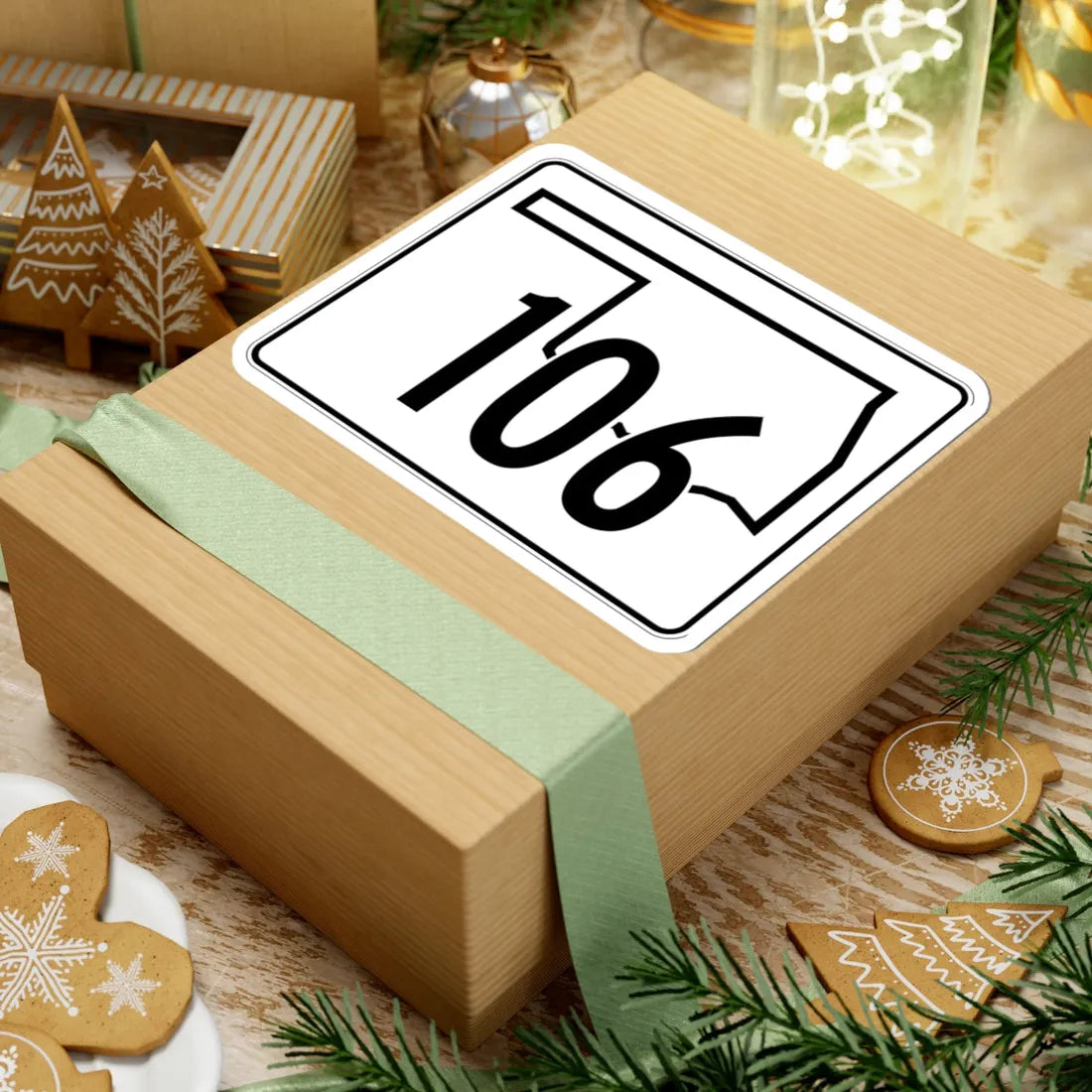 Oklahoma State Highway 106 (Oklahoma) (Road Sign) STICKER Vinyl Kiss-Cut Decal - The Sticker Space