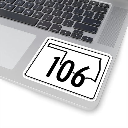 Oklahoma State Highway 106 (Oklahoma) (Road Sign) STICKER Vinyl Kiss-Cut Decal - The Sticker Space