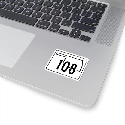 Oklahoma State Highway 108 (Oklahoma) (Road Sign) STICKER Vinyl Kiss-Cut Decal - The Sticker Space