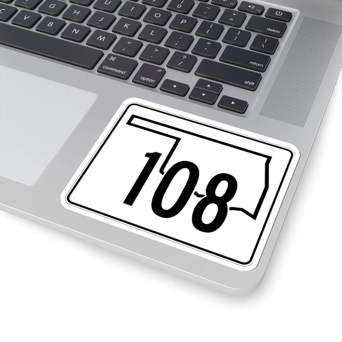 Oklahoma State Highway 108 (Oklahoma) (Road Sign) STICKER Vinyl Kiss-Cut Decal - The Sticker Space