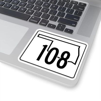 Oklahoma State Highway 108 (Oklahoma) (Road Sign) STICKER Vinyl Kiss-Cut Decal - The Sticker Space