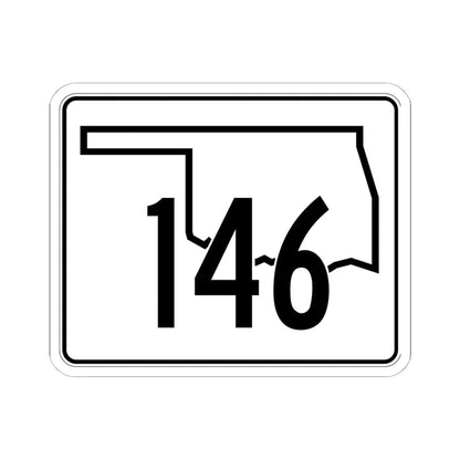 Oklahoma State Highway 146 (Oklahoma) (Road Sign) STICKER Vinyl Kiss-Cut Decal 6 Inch White - The Sticker Space