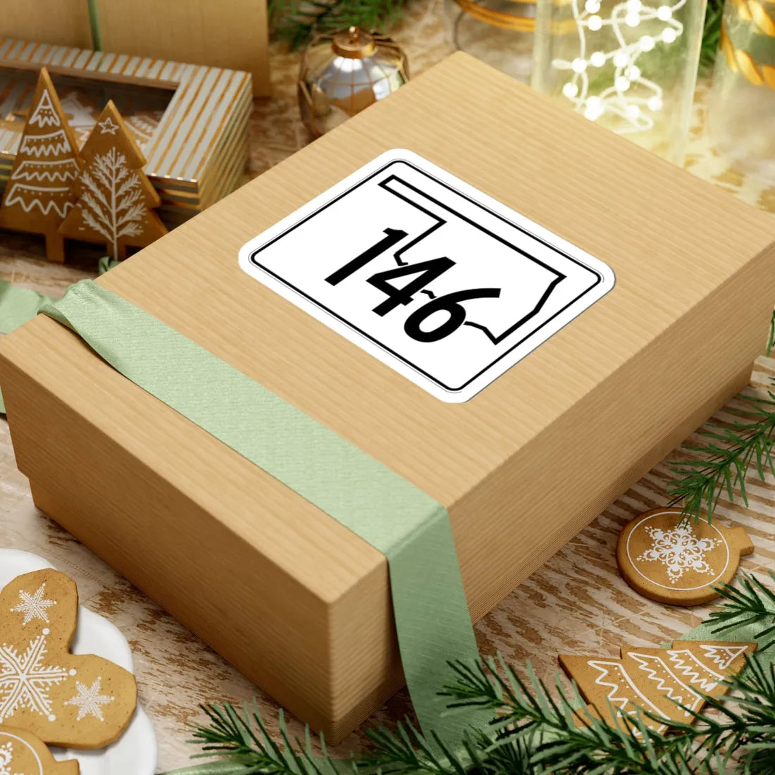 Oklahoma State Highway 146 (Oklahoma) (Road Sign) STICKER Vinyl Kiss-Cut Decal - The Sticker Space