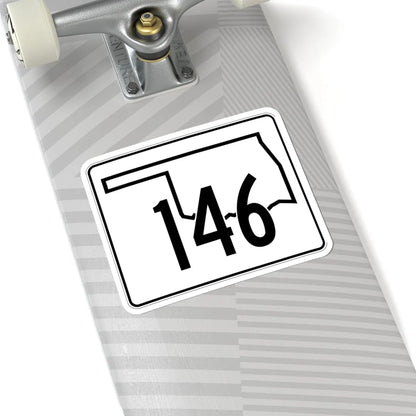 Oklahoma State Highway 146 (Oklahoma) (Road Sign) STICKER Vinyl Kiss-Cut Decal - The Sticker Space