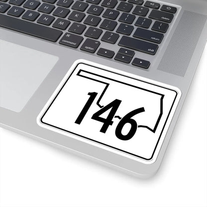 Oklahoma State Highway 146 (Oklahoma) (Road Sign) STICKER Vinyl Kiss-Cut Decal - The Sticker Space