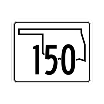 Oklahoma State Highway 150 (Oklahoma) (Road Sign) STICKER Vinyl Kiss-Cut Decal 2 Inch White - The Sticker Space