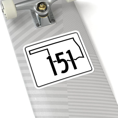 Oklahoma State Highway 151 (Oklahoma) (Road Sign) STICKER Vinyl Kiss-Cut Decal - The Sticker Space