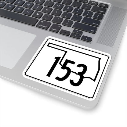 Oklahoma State Highway 153 (Oklahoma) (Road Sign) STICKER Vinyl Kiss-Cut Decal - The Sticker Space