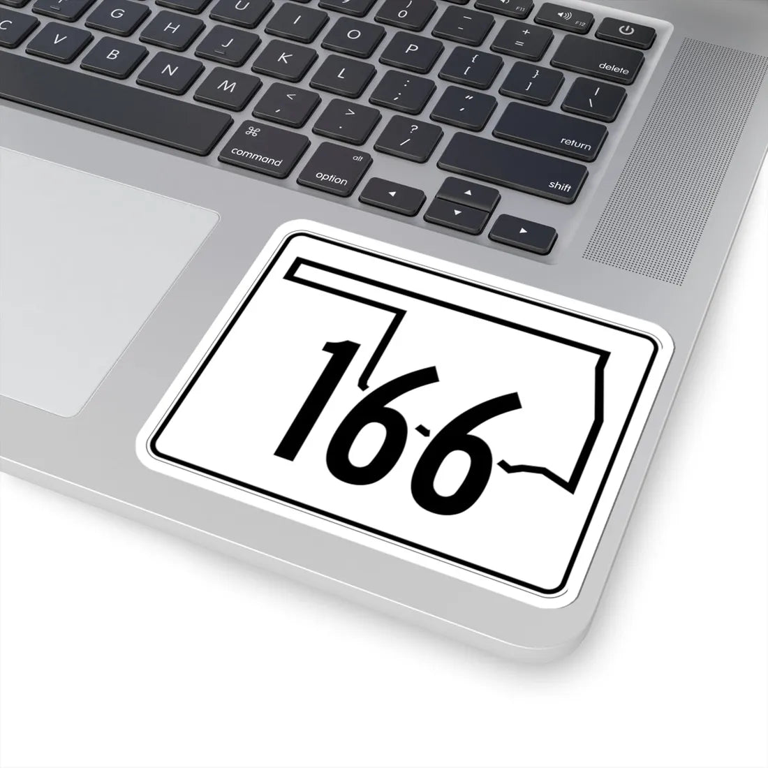 Oklahoma State Highway 166 (Oklahoma) (Road Sign) STICKER Vinyl Kiss-Cut Decal - The Sticker Space
