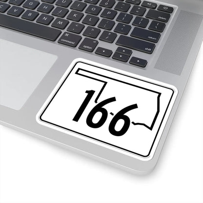 Oklahoma State Highway 166 (Oklahoma) (Road Sign) STICKER Vinyl Kiss-Cut Decal - The Sticker Space